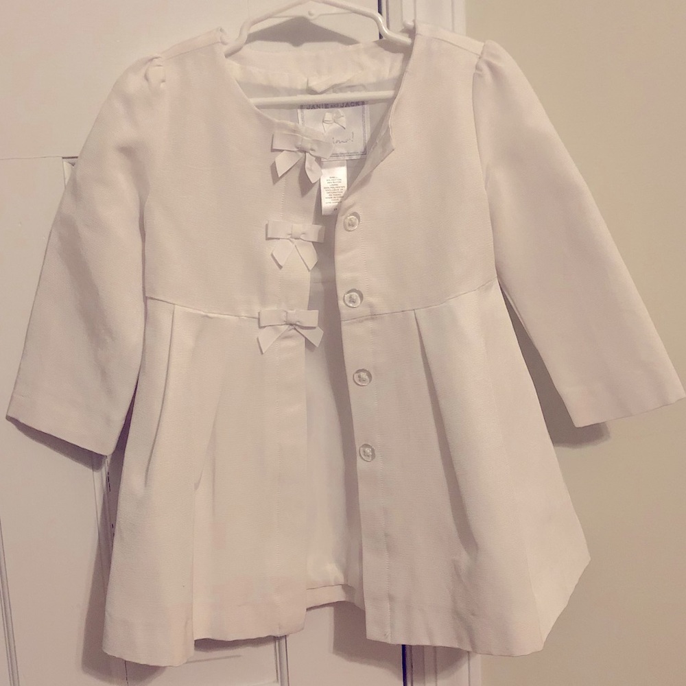 White Janie and Jack spring coat